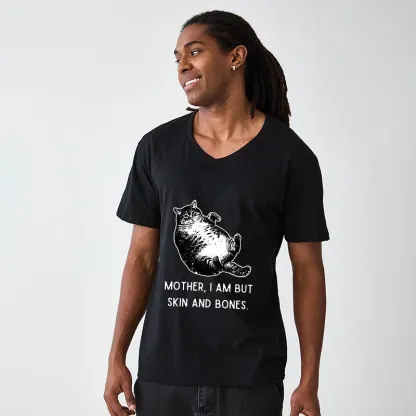 Tokyo-Tiger Overweight Cat And Its Doting Owner V-Neck Classic T-Shirt