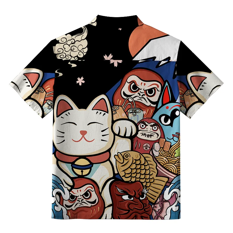 Tokyo-Tiger Traditional Japanese Elements Aloha Hawaiian Shirt