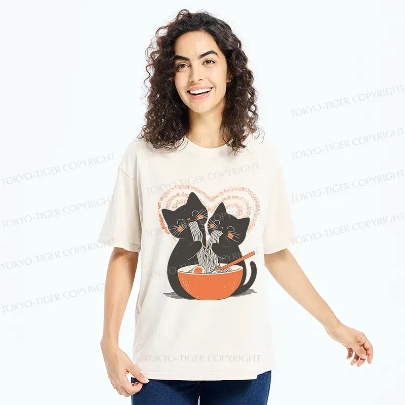 Tokyo-Tiger Let's Eat Ramen Together Washed T-Shirt