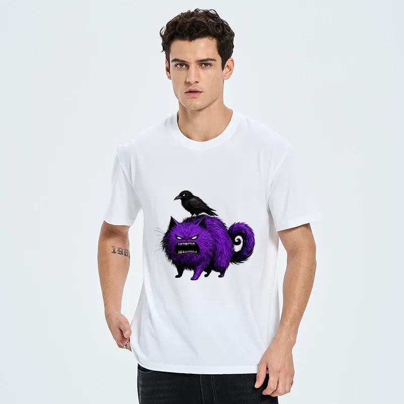 Tokyo-Tiger Spooky Purple Cat Ready To Attack Classic T-Shirt