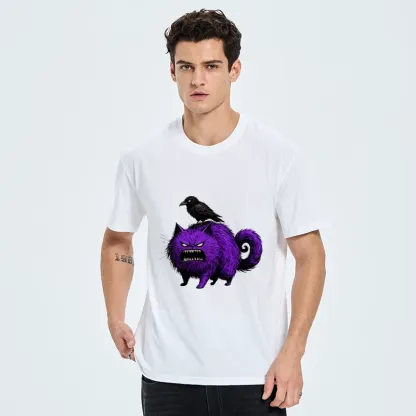 Tokyo-Tiger Spooky Purple Cat Ready To Attack Classic T-Shirt