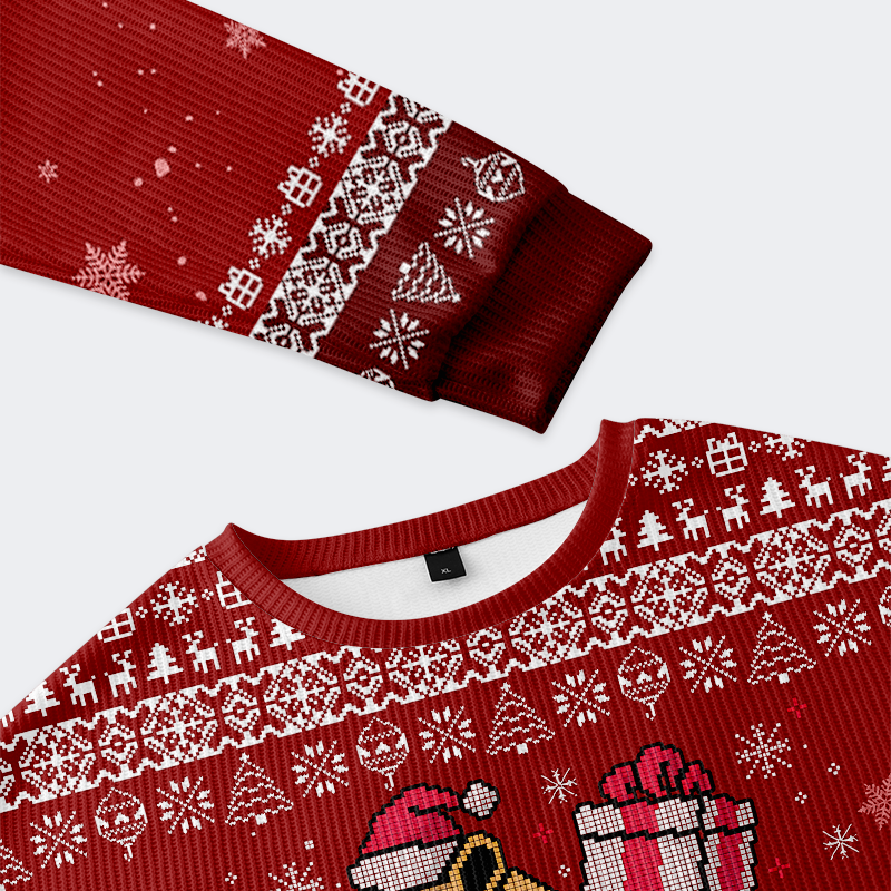 Tokyo-Tiger Capy Claus is Coming! Christmas Ugly Sweatshirt