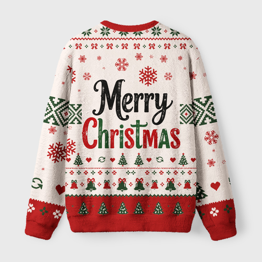 Tokyo-Tiger Christmas Daily Repeat Fuzzy Christmas Ugly Sweatshirt