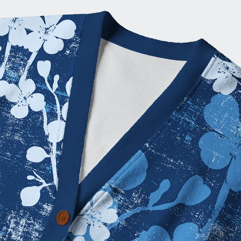 Tokyo-Tiger Midnight Blossoms Ugly Cardigan Sweater