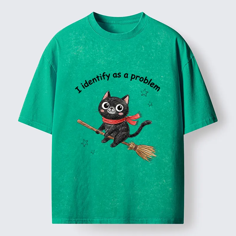 Tokyo-Tiger Funny Magic Cat Meme Washed T-Shirt