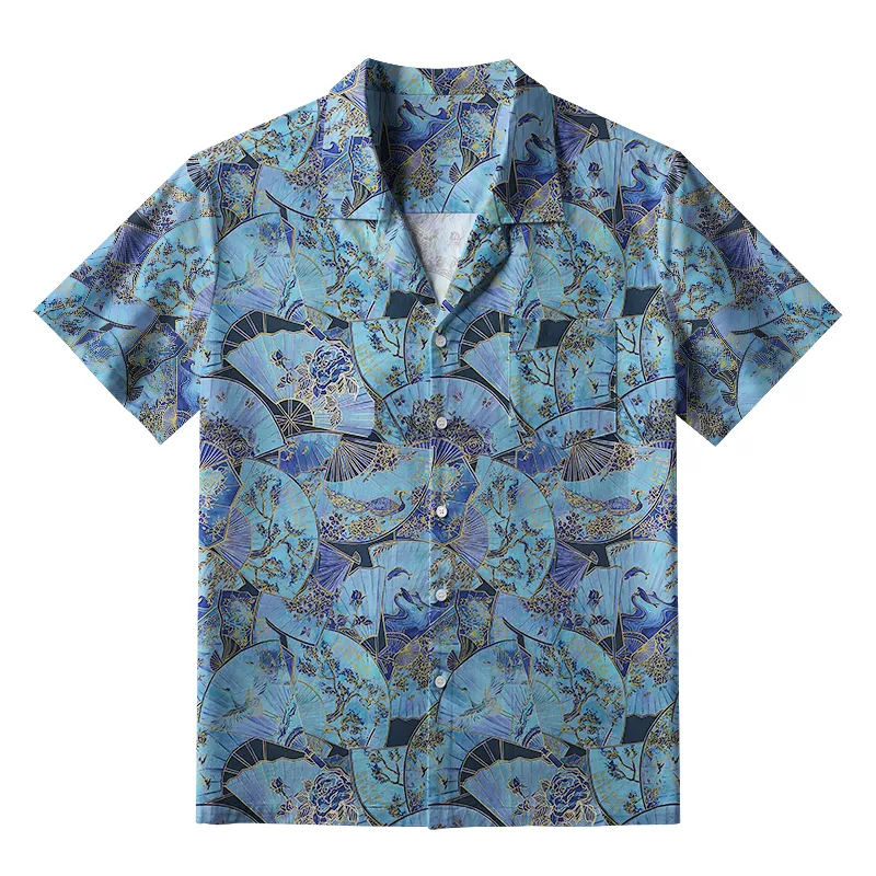 Tokyo-Tiger Traditional Japanese Fans Aloha Hawaiian Shirt Sale