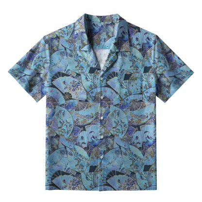 Tokyo-Tiger Traditional Japanese Fans Aloha Hawaiian Shirt