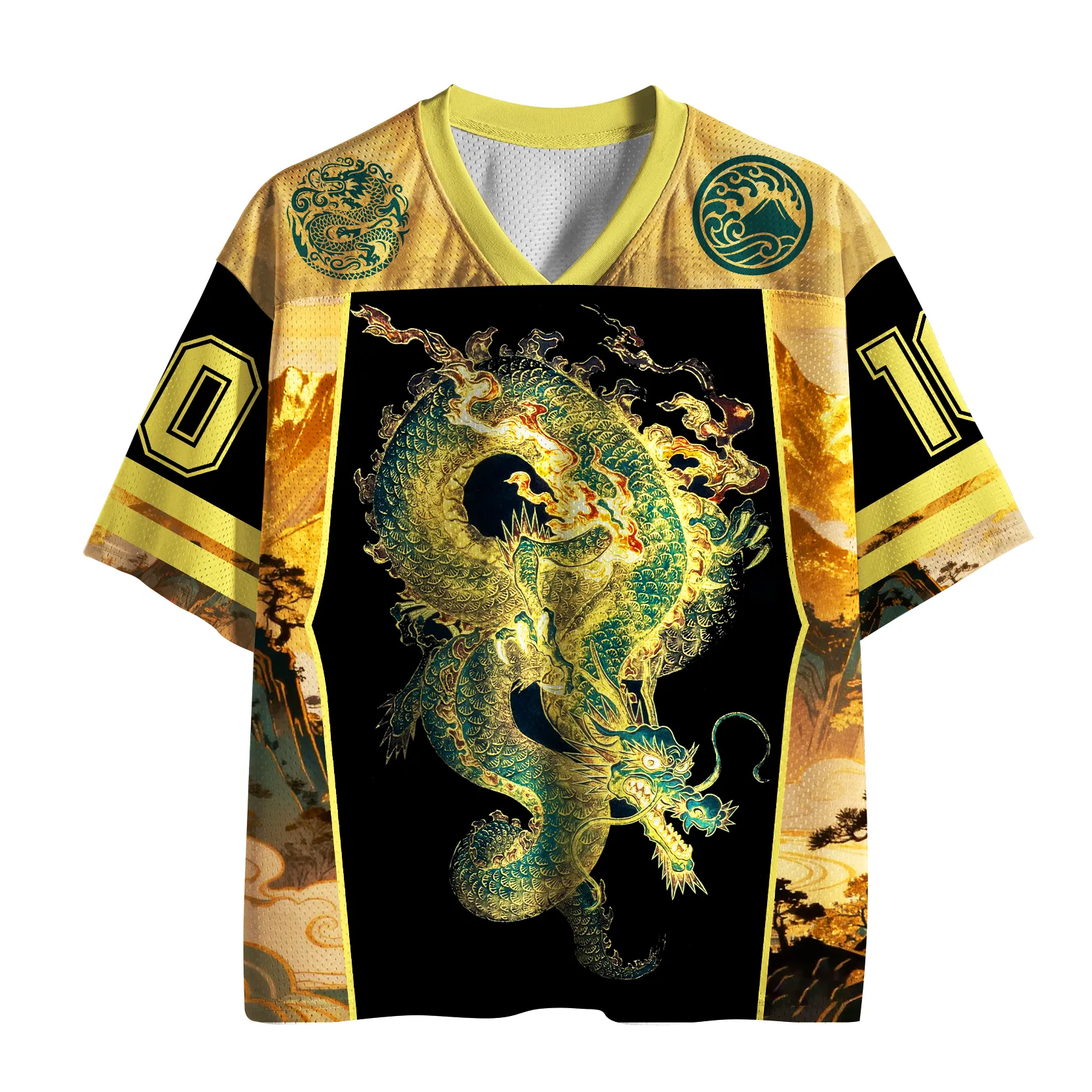 Tokyo-Tiger Sovereign Gold Dragon Mesh Jersey