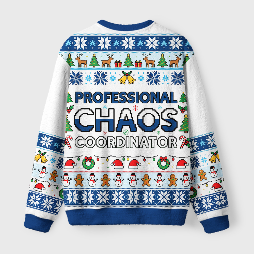 Tokyo-Tiger Professional Chaos Coordinator Fuzzy Christmas Ugly Sweatshirt