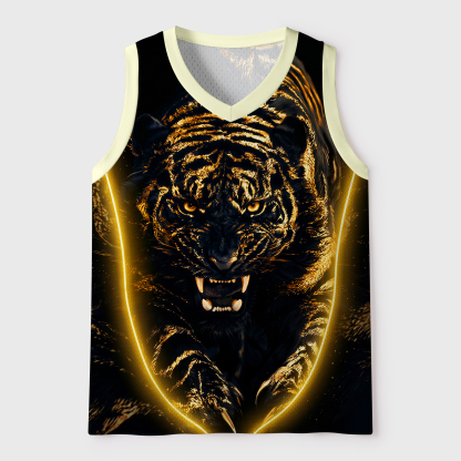 Tokyo-Tiger Surviving Only By Borrowed Tiger Power Mesh Tank Top