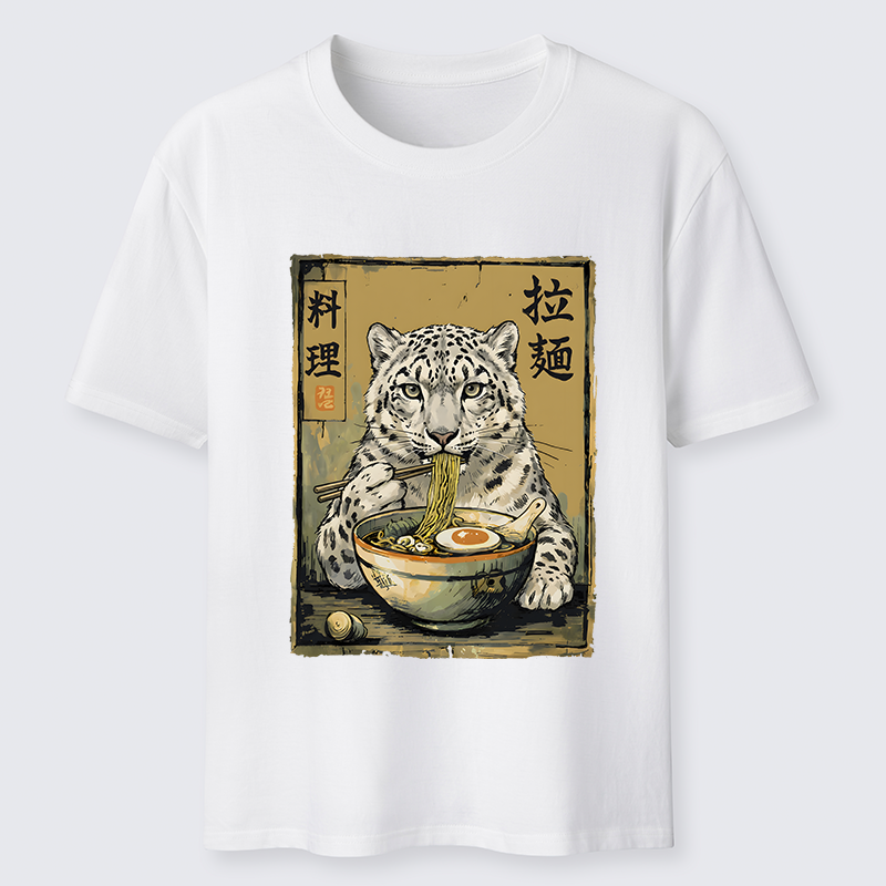 Tokyo-Tiger Ramen Snow Leopard Meme Classic T-Shirt Sale