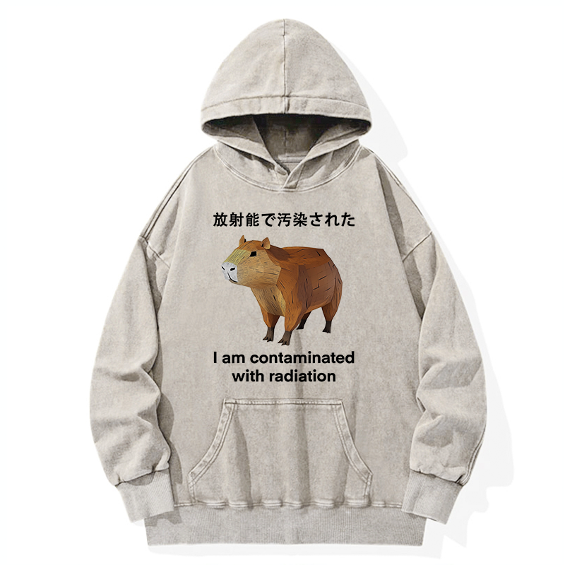 Tokyo-Tiger Capybara Contaminated By Radiation Washed Hoodie