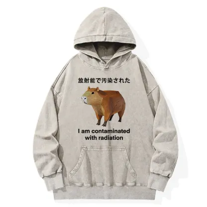 Tokyo-Tiger Capybara Contaminated By Radiation Washed Hoodie