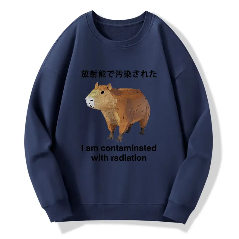 Tokyo-Tiger Capybara Contaminated By Radiation Circle Sweatshirt