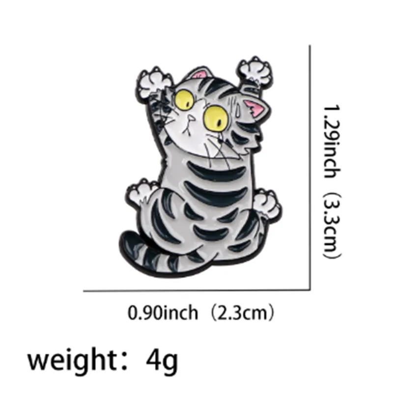 Tokyo-Tiger Funny Embarrassed Cat Pin