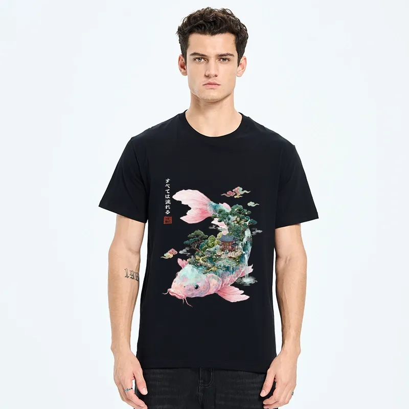 Tokyo-Tiger Journey Of The Flowing Koi Classic T-Shirt