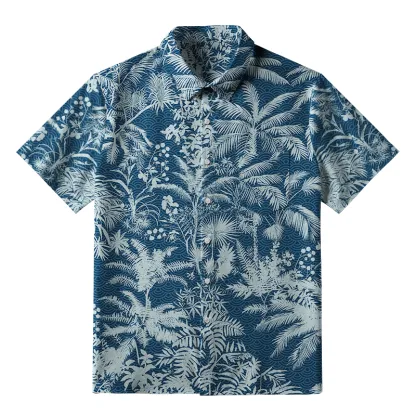 Tokyo-Tiger Tropical Plants And Trees Button-up Shirt