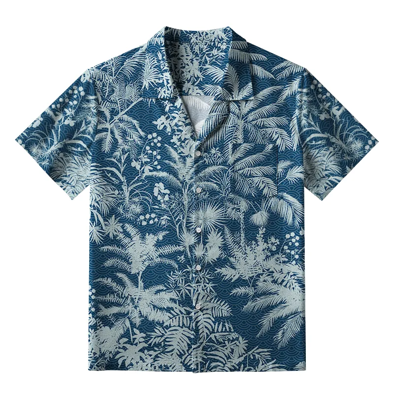 Tokyo-Tiger Tropical Plants And Trees Aloha Hawaiian Shirt Sale