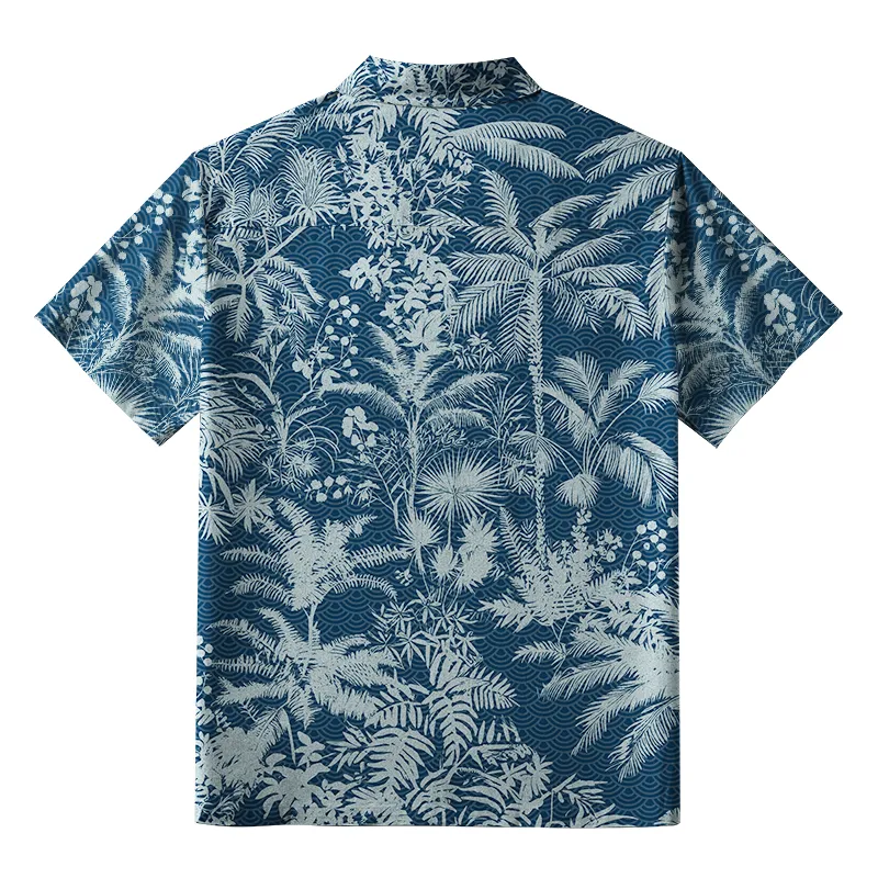 Tokyo-Tiger Tropical Plants And Trees Button-up Shirt