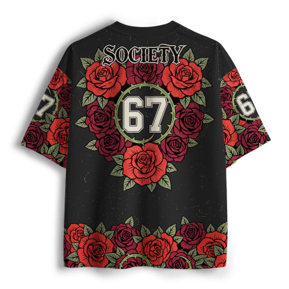 Tokyo-Tiger Society Rose Thorns Skull Mesh Jersey