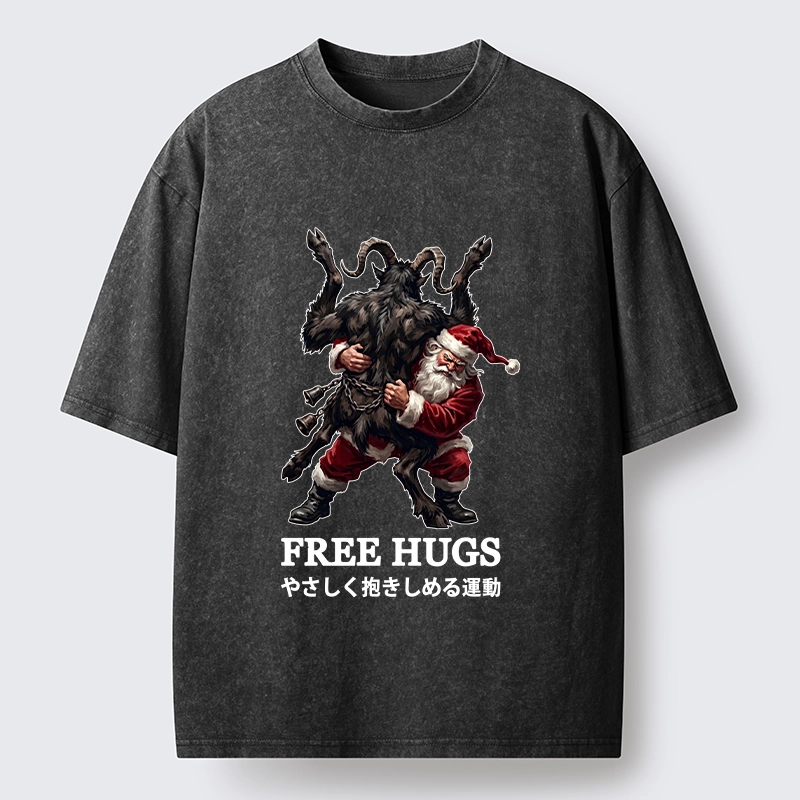 Tokyo-Tiger Free Monster Hugs Washed T-Shirt