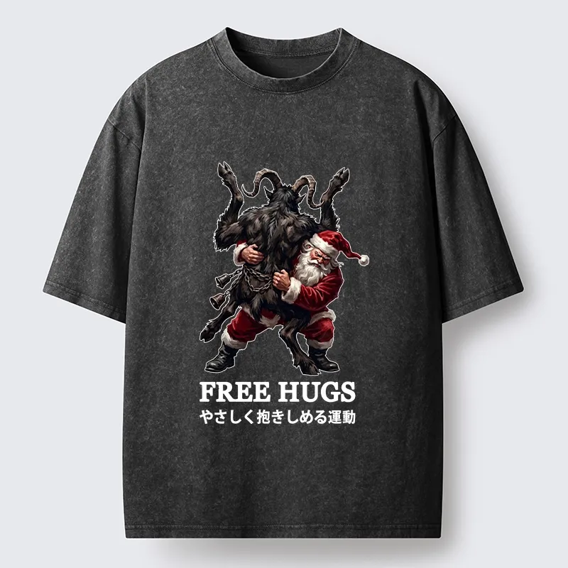 Tokyo-Tiger Free Monster Hugs Washed T-Shirt