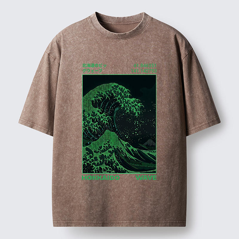 Tokyo-Tiger The Great Code Wave Washed T-Shirt