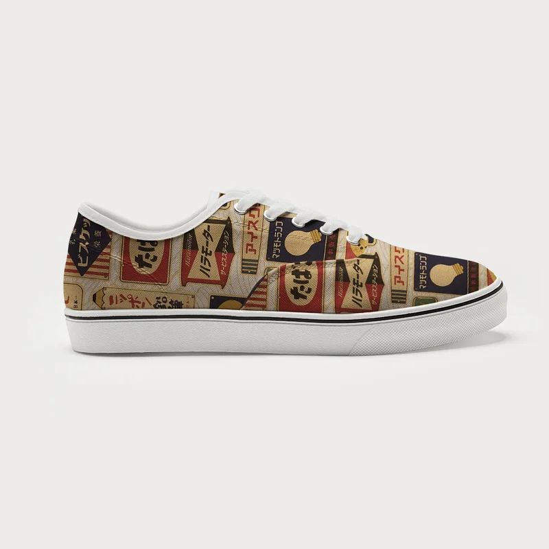 Tokyo-Tiger Retro Japanese Labels Canvas Shoes