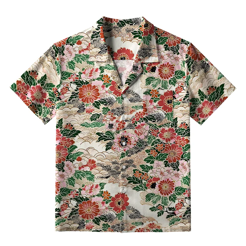 Tokyo-Tiger Floral Splendor Aloha Hawaiian Shirt