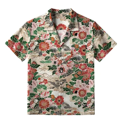 Tokyo-Tiger Floral Splendor Aloha Hawaiian Shirt