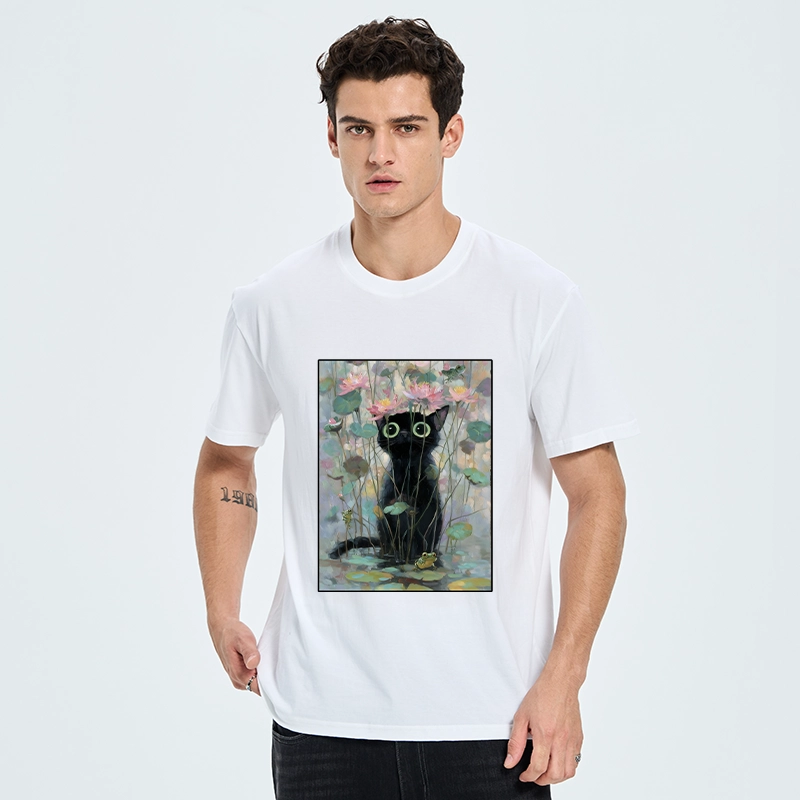 Tokyo-Tiger Black Cat In The Lotus Pond Classic T-Shirt