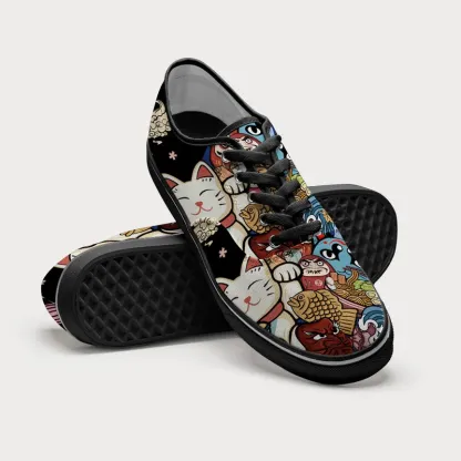 Tokyo-Tiger Traditional Japanese Elements Canvas Shoes