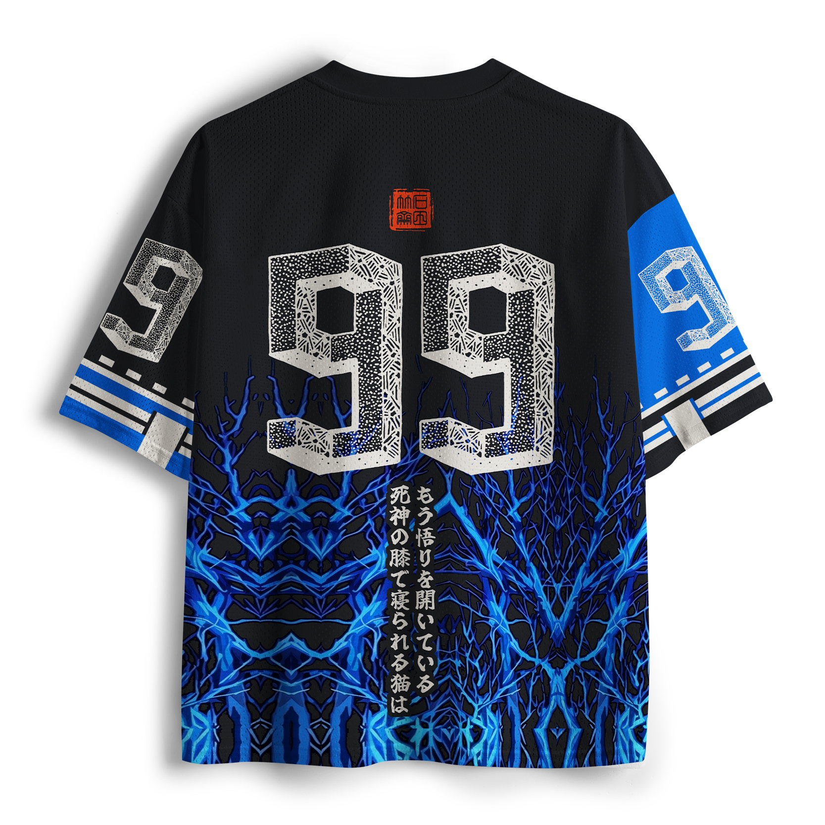 Tokyo-Tiger Midnight Skeleton With A Cat Mesh Jersey