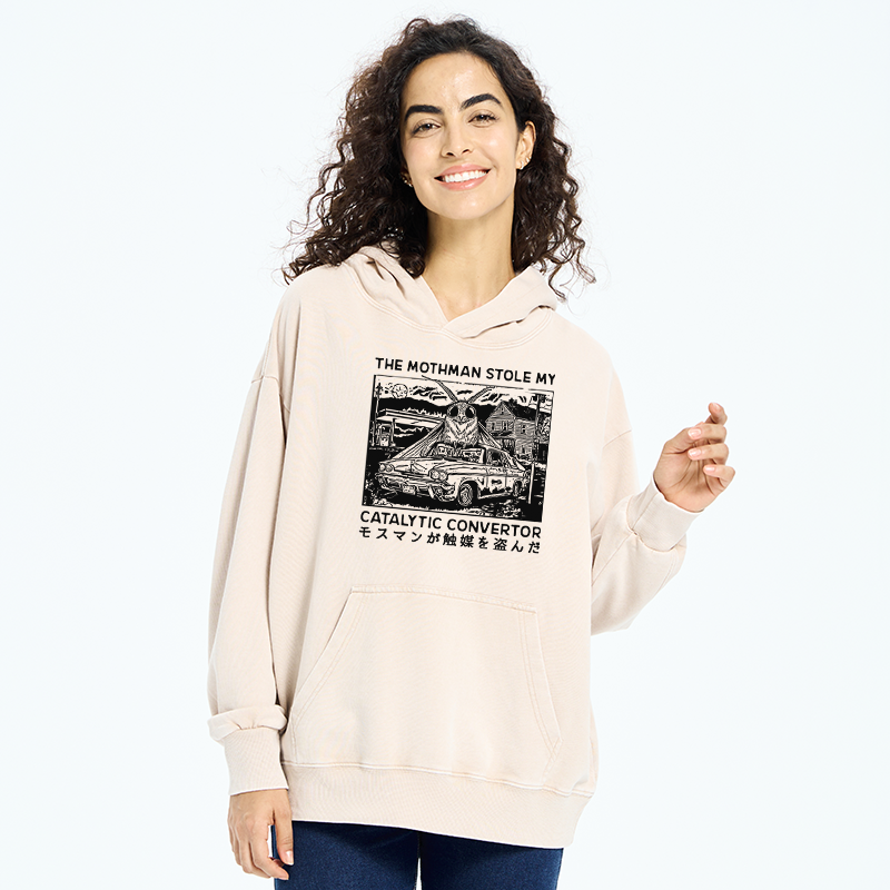 Tokyo-Tiger The Night Mothman Stole My Converter Washed Hoodie