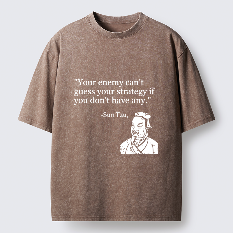 Tokyo-Tiger Sun Tzu Quote Art Washed T-Shirt