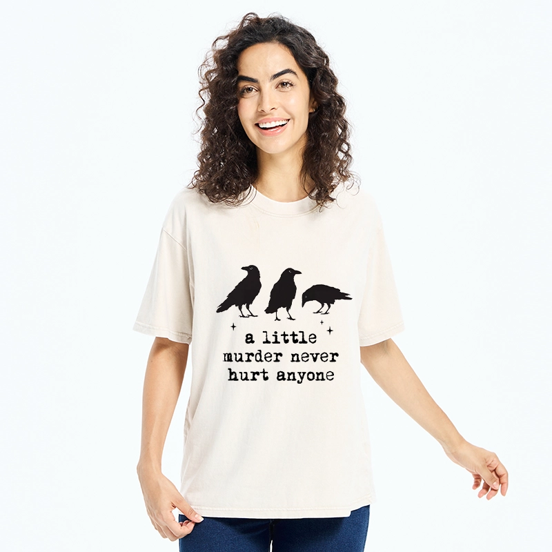 Tokyo-Tiger Crow Murder Vibe Washed T-Shirt