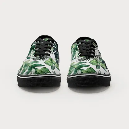 Tokyo-Tiger Tropical Leaf Dance Canvas Shoes
