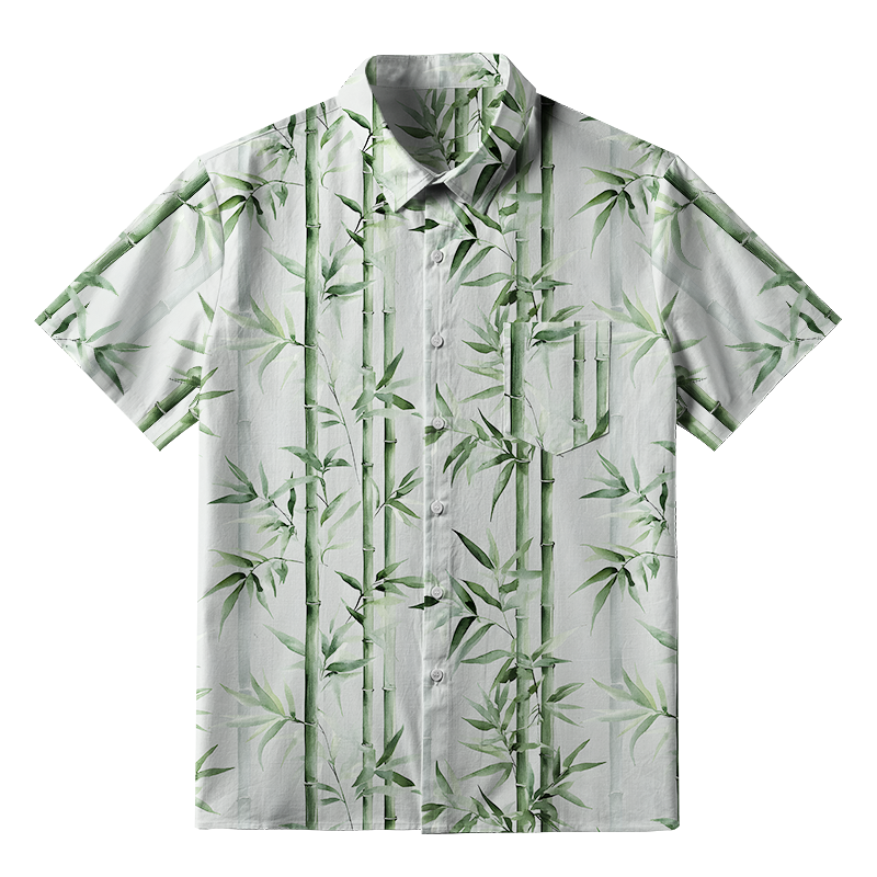 Tokyo-Tiger Zen Bamboo Grove Button-up Shirt