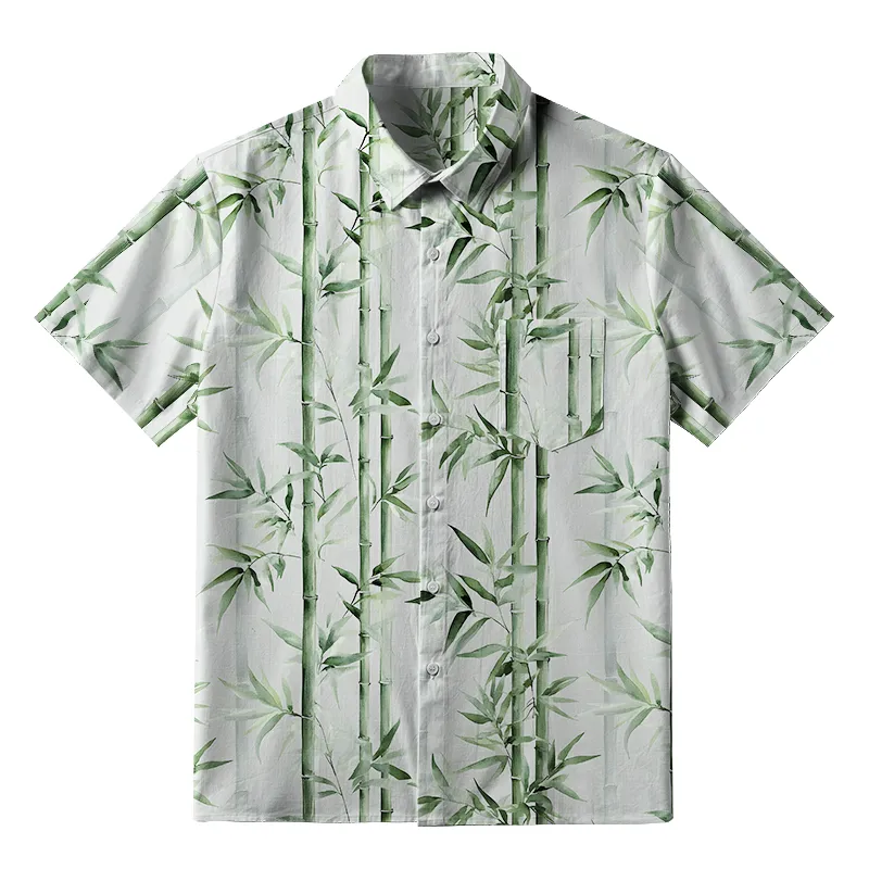 Tokyo-Tiger Zen Bamboo Grove Button-up Shirt
