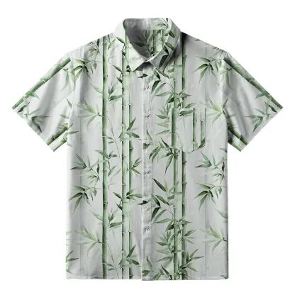 Tokyo-Tiger Zen Bamboo Grove Button-up Shirt