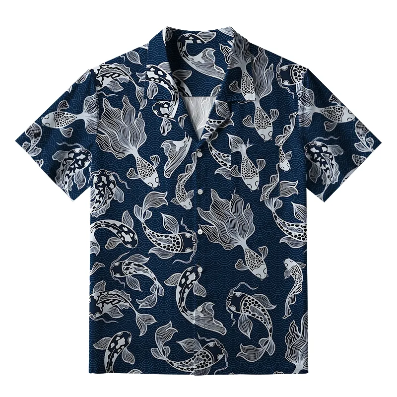 Tokyo-Tiger Japanese Koi Aloha Hawaiian Shirt Sale