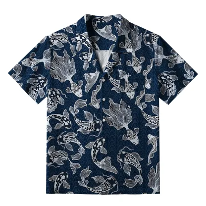 Tokyo-Tiger Japanese Koi Aloha Hawaiian Shirt