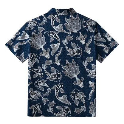 Tokyo-Tiger Japanese Koi Button-up Shirt