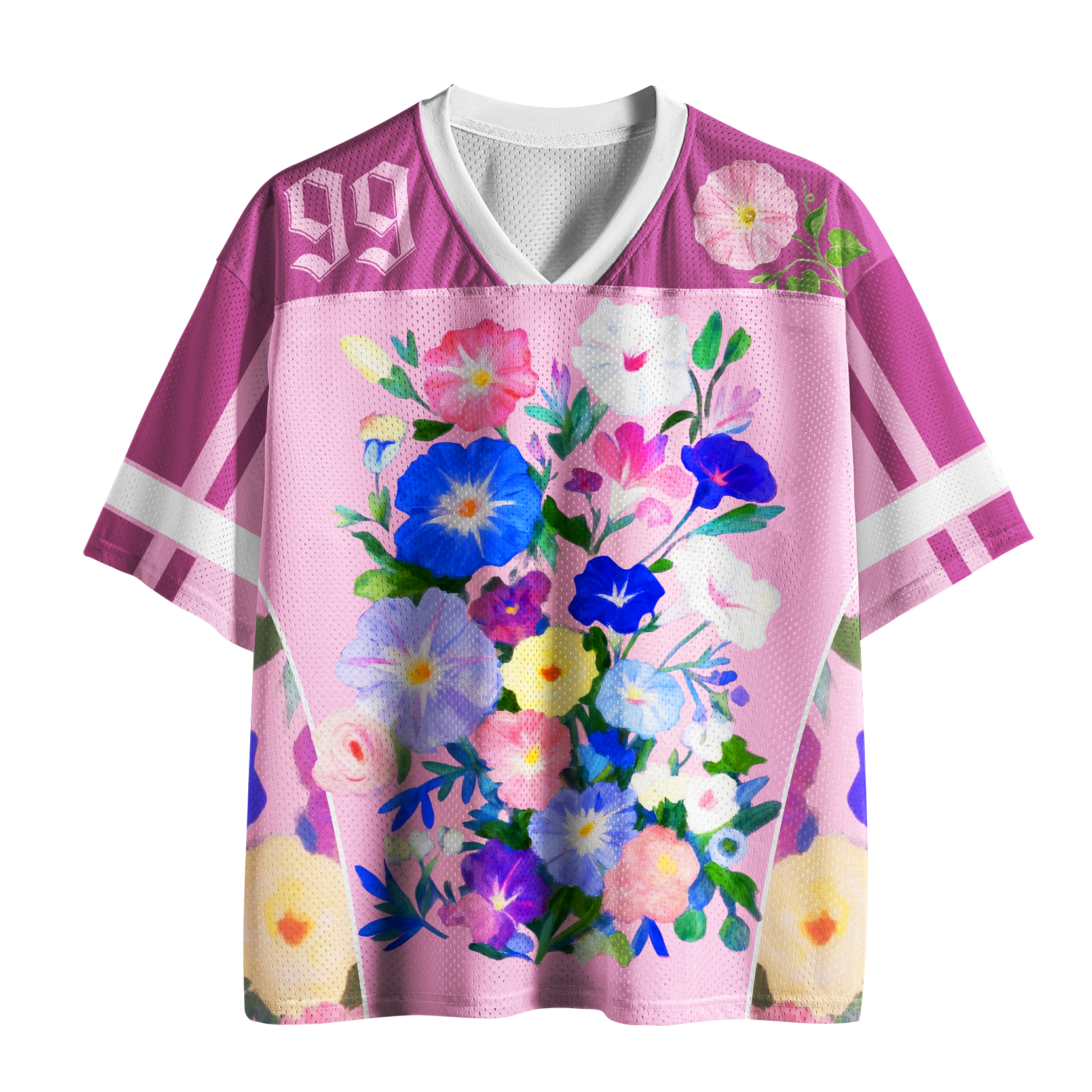 Tokyo-Tiger The "LET PEACE Bloom" Mesh Jersey