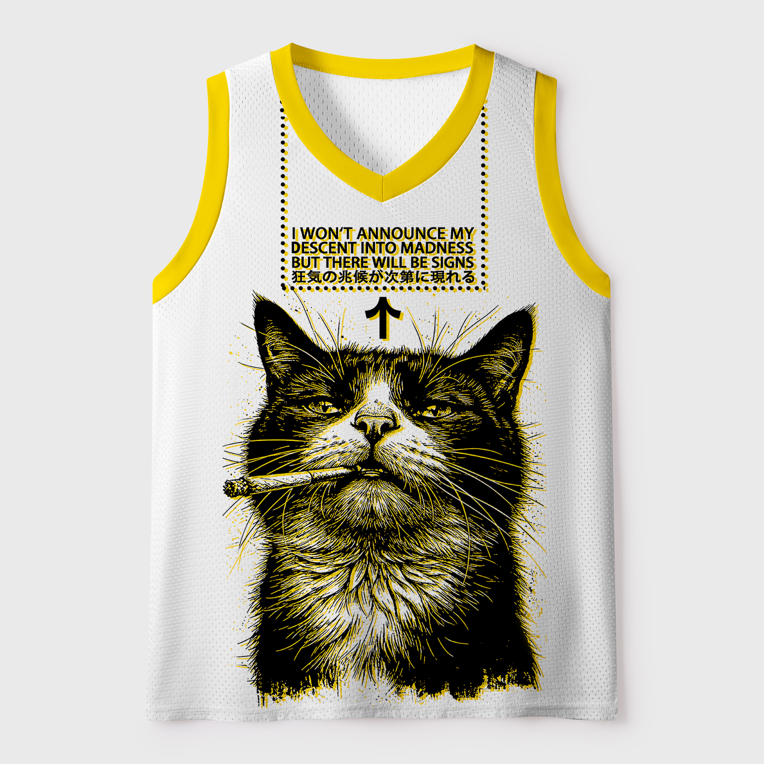 Tokyo-Tiger Cat Goes Into Madness Mesh Tank Top
