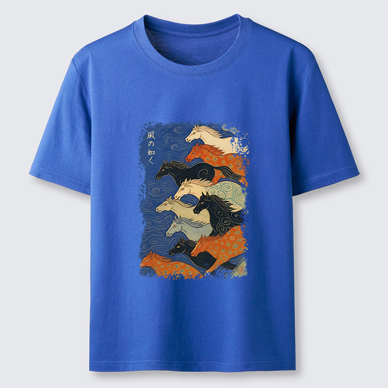 Tokyo-Tiger Vintage Japanese Running Horses Art Classic T-Shirt
