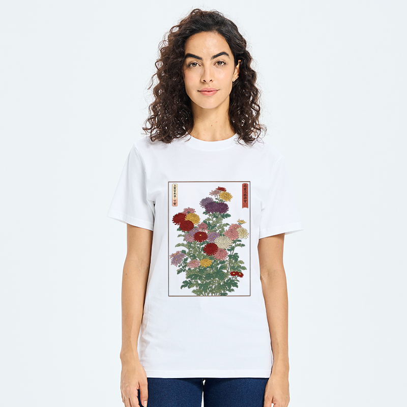 Tokyo-Tiger Traditional Bloom Print Classic T-Shirt