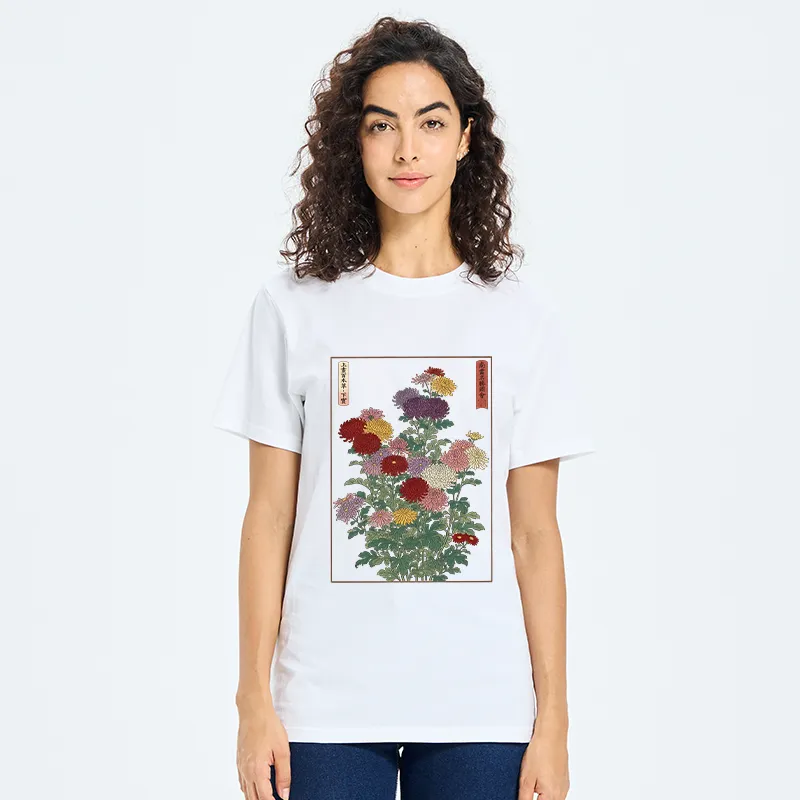 Tokyo-Tiger Traditional Bloom Print Classic T-Shirt