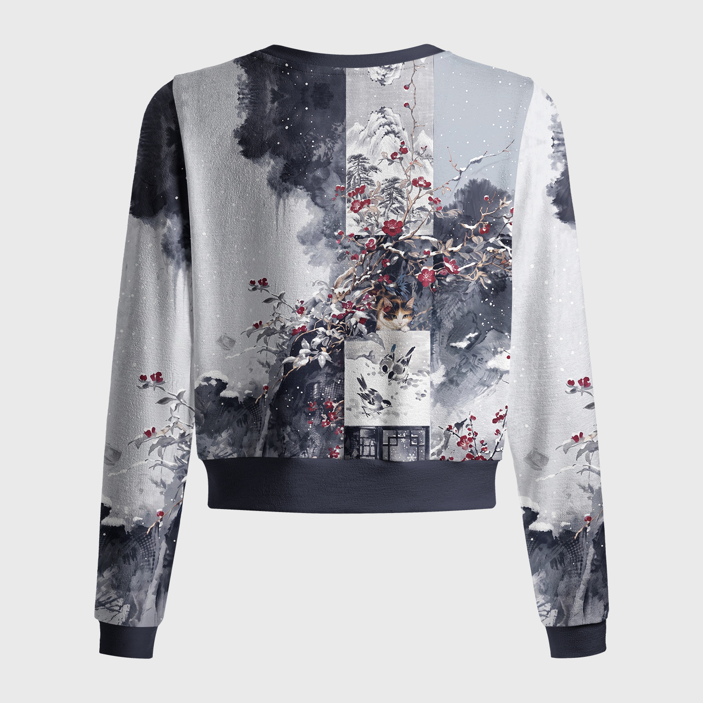 Tokyo-Tiger Cat Among Plum Blossoms Women's Lightweight Cardigan