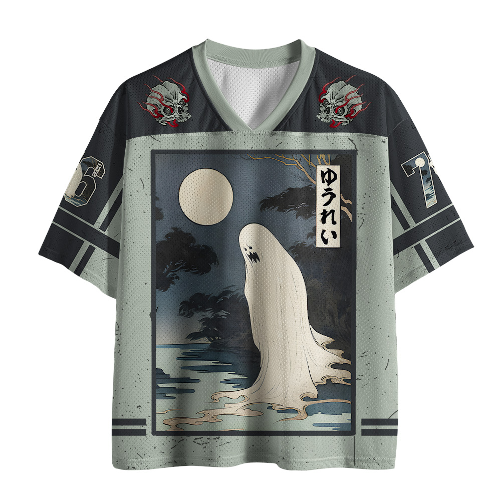 Tokyo-Tiger Creepy Japanese Ghost Washed Mesh Jersey